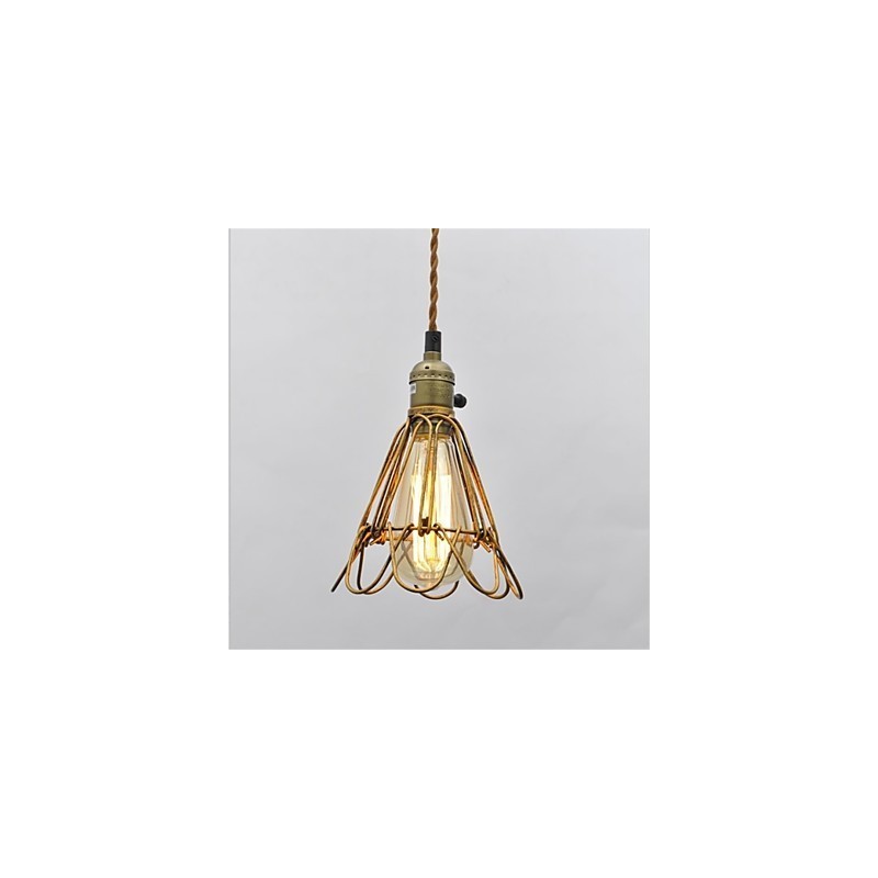 Lampadario a sospensione in ferro stile country americano vintage, 1 luce