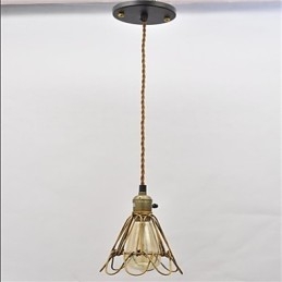 Lampadario a sospensione in ferro stile country americano vintage, 1 luce