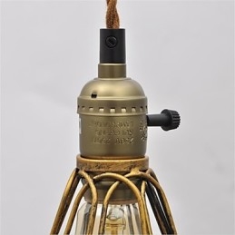 Lampadario a sospensione in ferro stile country americano vintage, 1 luce