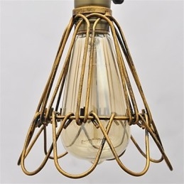 Lampadario a sospensione in ferro stile country americano vintage, 1 luce