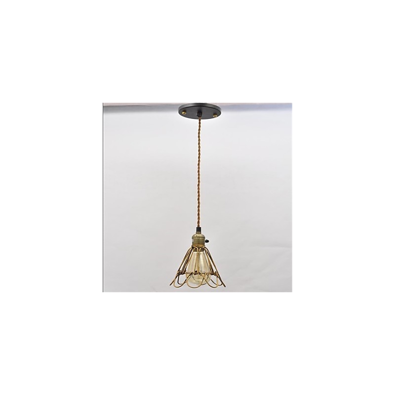 Lampadario a sospensione in ferro stile country americano vintage, 1 luce