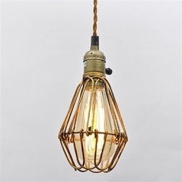 Lampadario a sospensione in ferro stile country americano vintage, 1 luce