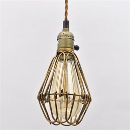 Lampadario a sospensione in ferro stile country americano vintage, 1 luce