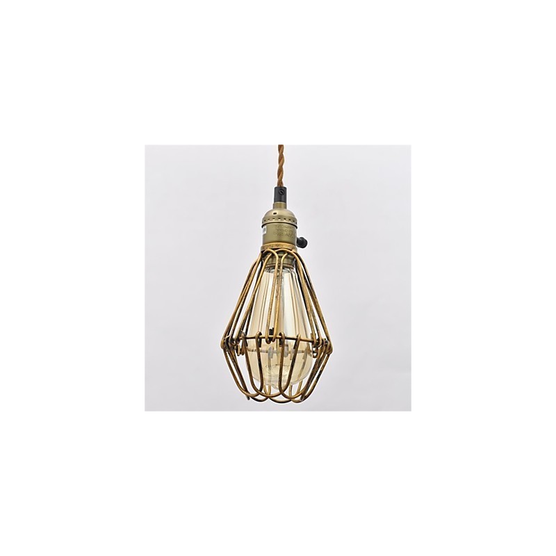 Lampadario a sospensione in ferro stile country americano vintage, 1 luce