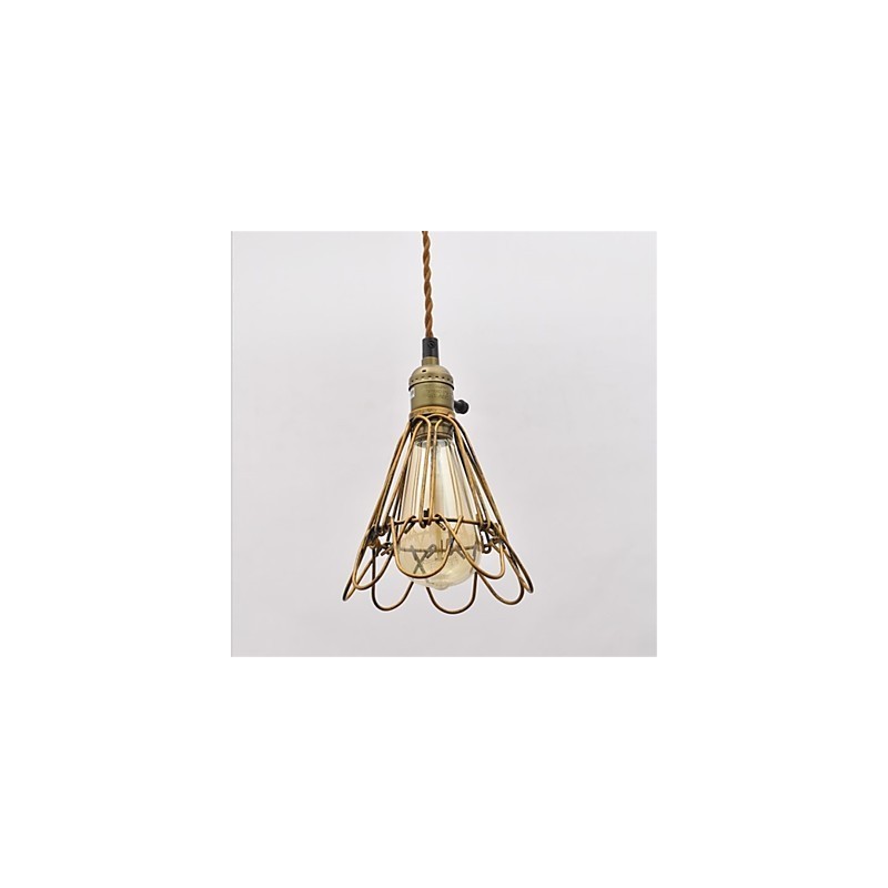 Lampadario a sospensione in ferro stile country americano vintage, 1 luce