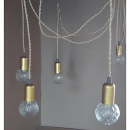 Lampada a sospensione classica rustica retrò in vetro dipinto stile lanterna, globo, tamburo