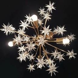 Creative Spark Lampadario in ferro battuto a stelle