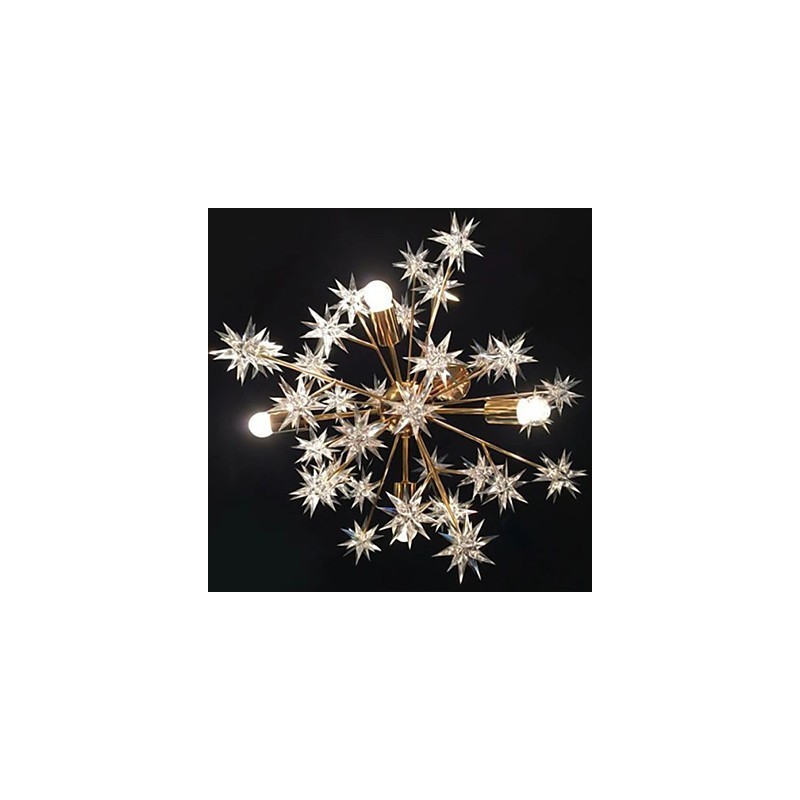 Creative Spark Lampadario in ferro battuto a stelle