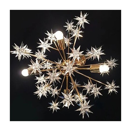 Creative Spark Lampadario in ferro battuto a stelle