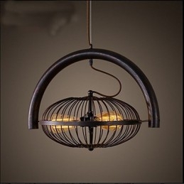 Lampada a sospensione industriale retrò americana con ventilatore a vento