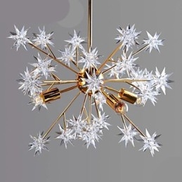 Creative Spark Lampadario in ferro battuto a stelle