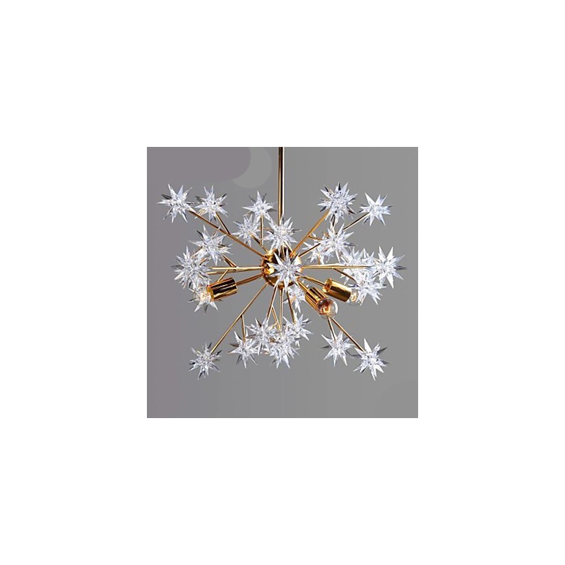 Creative Spark Lampadario in ferro battuto a stelle