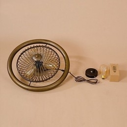 Lampada a sospensione industriale retrò americana con ventilatore a vento