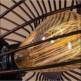 Lampada a sospensione industriale retrò americana con ventilatore a vento