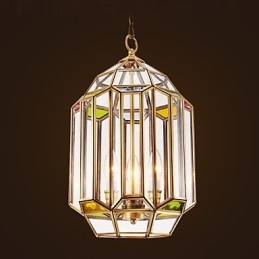 Lampada a sospensione color rame pieno