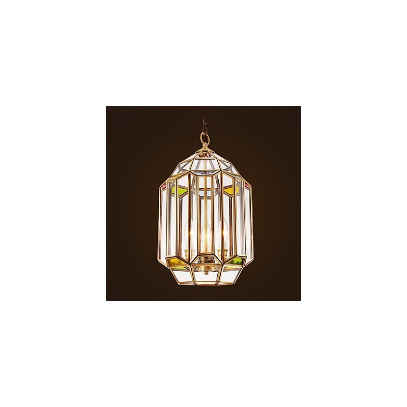 Lampada a sospensione color rame pieno