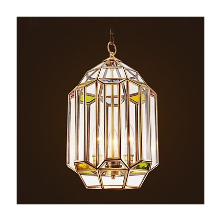 Lampada a sospensione color rame pieno