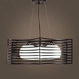 Lampada a sospensione retrò in metallo, 3 luci, catena regolabile, 550 mm
