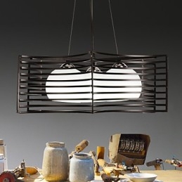 Lampada a sospensione retrò in metallo, 3 luci, catena regolabile, 550 mm