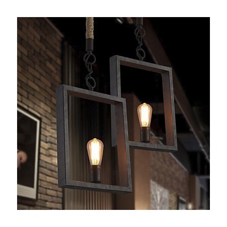 Lampada a sospensione rustica vintage retrò in metallo