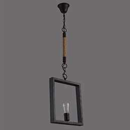 Lampada a sospensione rustica vintage retrò in metallo
