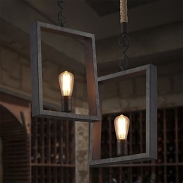 Lampada a sospensione rustica vintage retrò in metallo