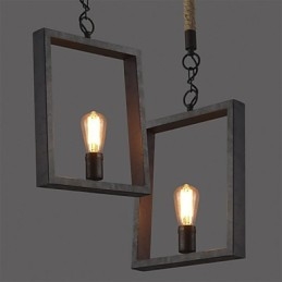 Lampada a sospensione rustica vintage retrò in metallo