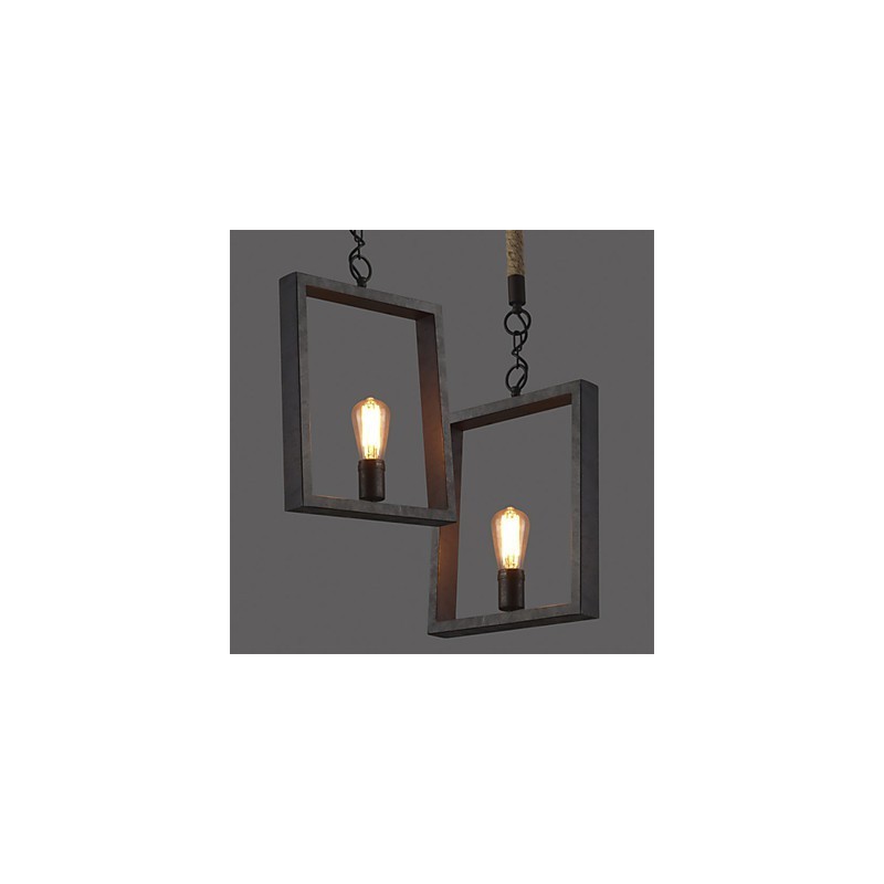 Lampada a sospensione rustica vintage retrò in metallo