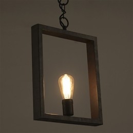 Lampada a sospensione rustica vintage retrò in metallo