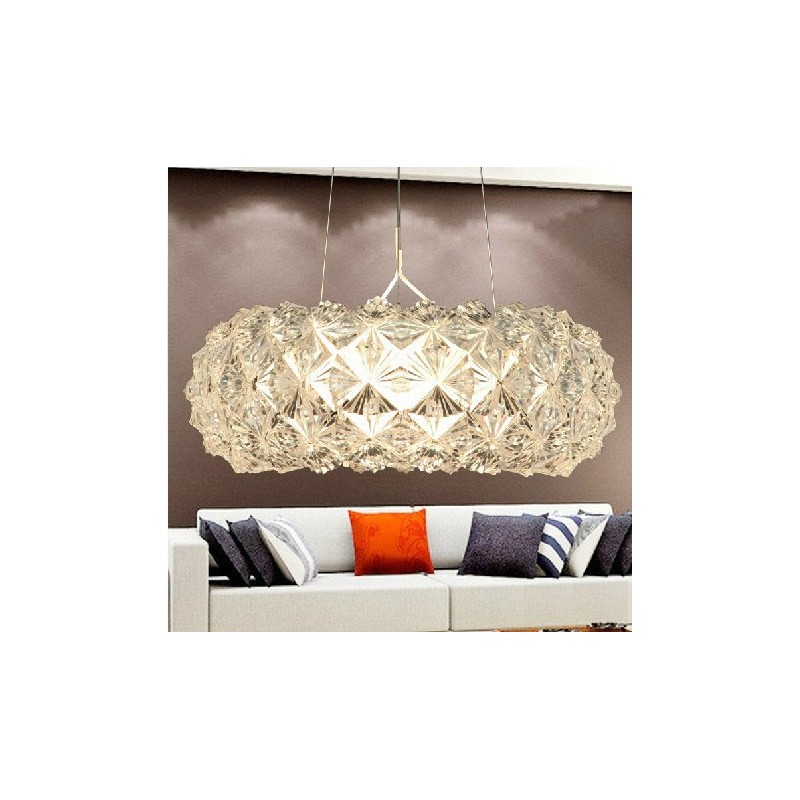 Lampadario a sospensione trasparente 3 luci E26/E27 50 cm