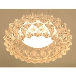 Lampadario a sospensione trasparente 3 luci E26/E27 50 cm