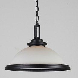 Lampada a sospensione Rustic Lodge in metallo verniciato nero