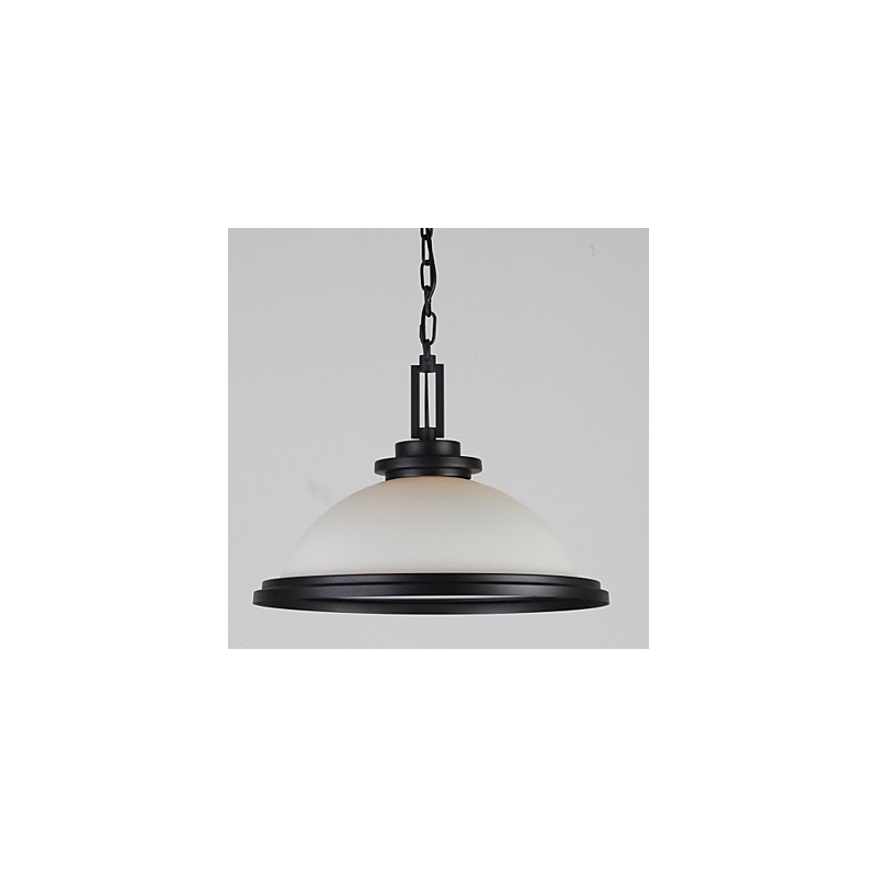 Lampada a sospensione Rustic Lodge in metallo verniciato nero