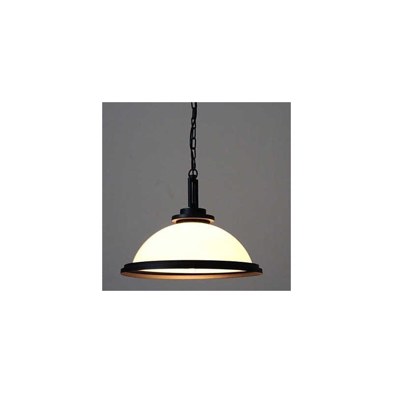 Lampada a sospensione Rustic Lodge in metallo verniciato nero