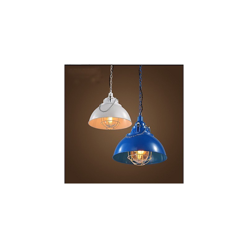 Lampadario a sospensione a testa singola in metallo e ferro