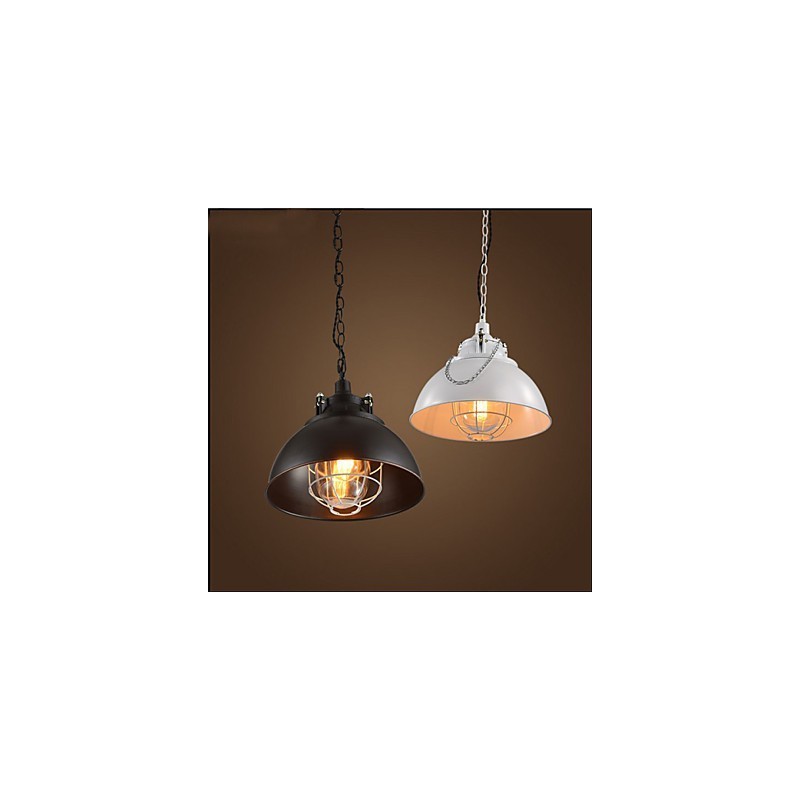 Lampadario a sospensione a testa singola in metallo e ferro