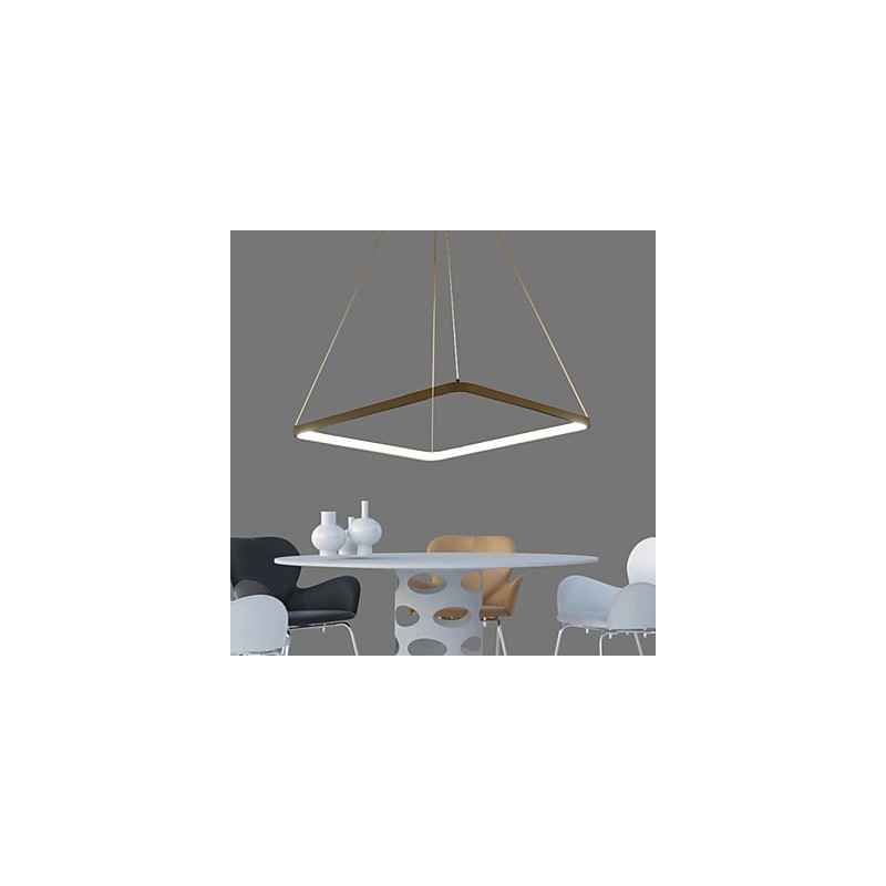 Lampada a sospensione LED moderna bianca in metallo e acrilico 80 cm