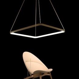 Lampada a sospensione LED moderna bianca in metallo e acrilico 80 cm