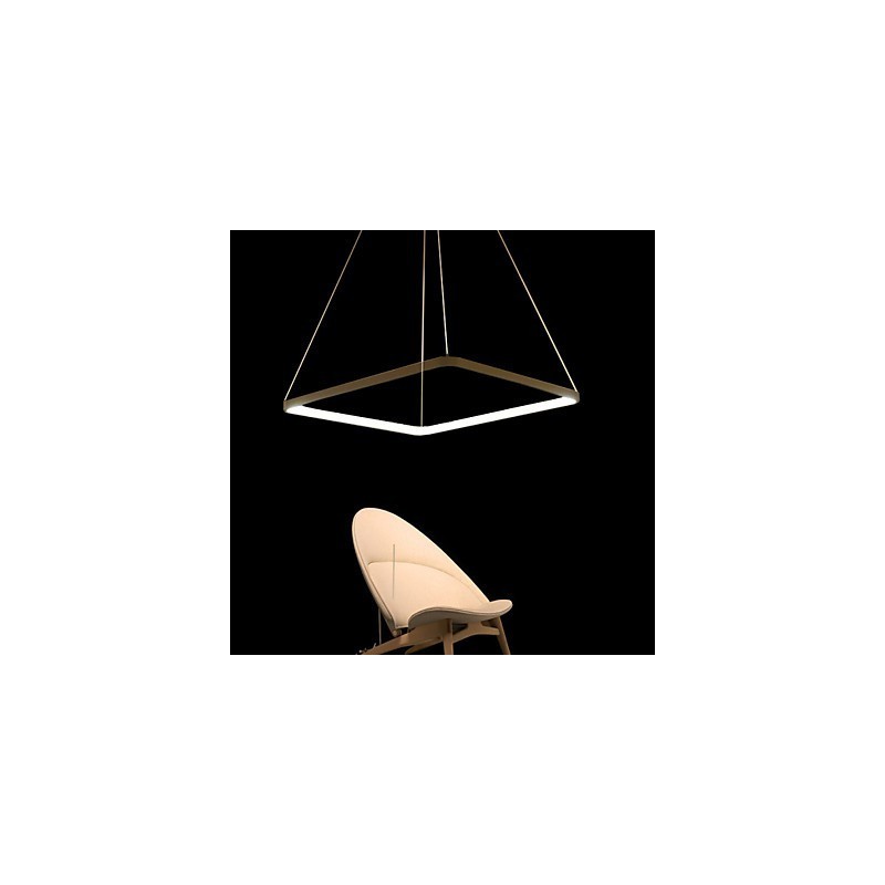 Lampada a sospensione LED moderna bianca in metallo e acrilico 80 cm