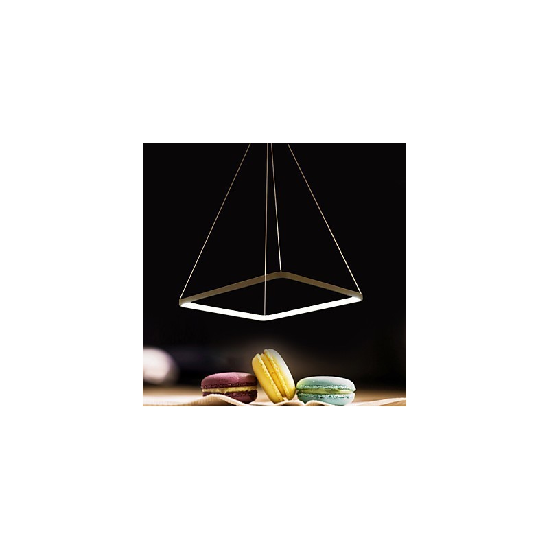 Lampada a sospensione LED moderna bianca in metallo e acrilico 80 cm