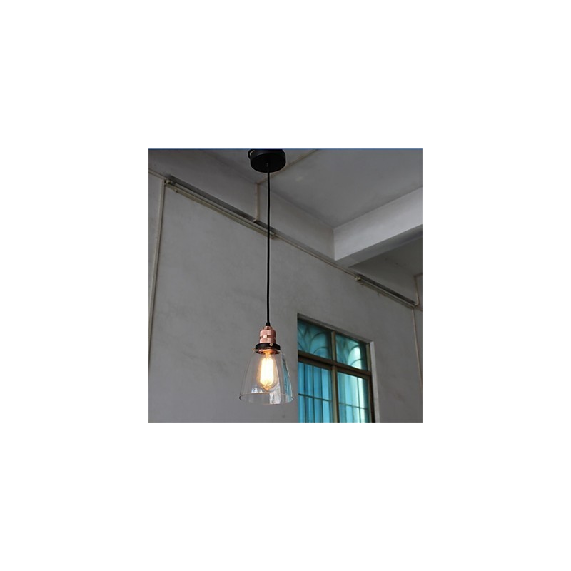 Lampadario a sospensione in vetro retrò minimalista