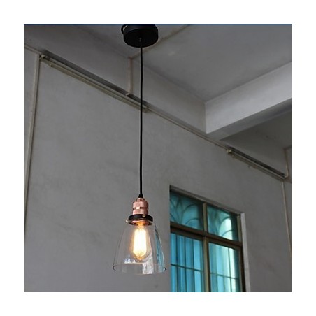 Lampadario a sospensione in vetro retrò minimalista