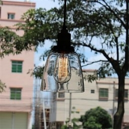 Lampadario a sospensione in vetro retrò minimalista