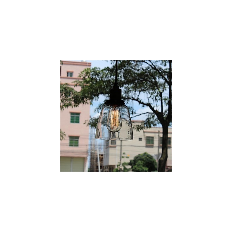 Lampadario a sospensione in vetro retrò minimalista