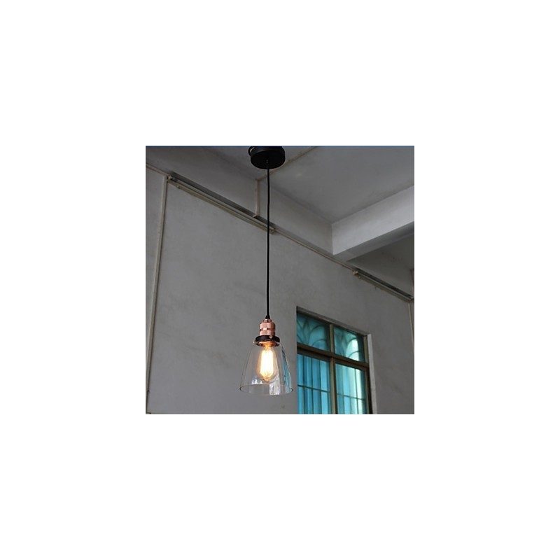 Lampadario a sospensione in vetro retrò minimalista