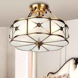 Lampada a sospensione moderna in rame con design decorativo, 4 lampadine E26/E27
