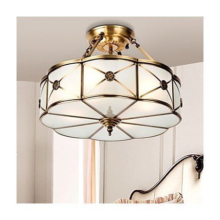 Lampada a sospensione moderna in rame con design decorativo, 4 lampadine E26/E27