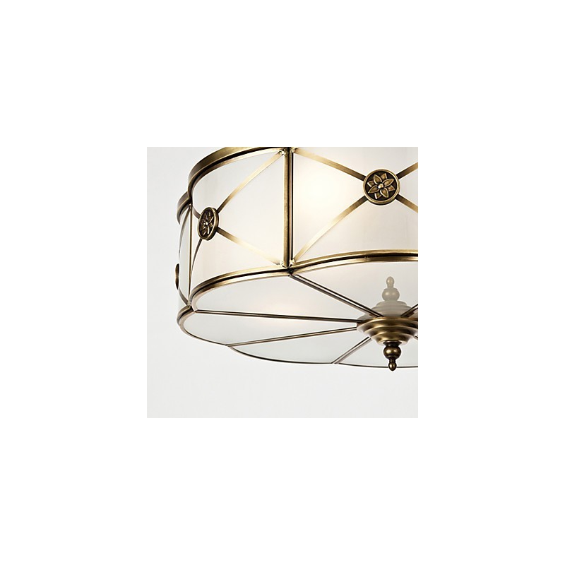 Lampada a sospensione moderna in rame con design decorativo, 4 lampadine E26/E27