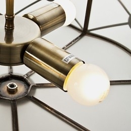 Lampada a sospensione moderna in rame con design decorativo, 4 lampadine E26/E27