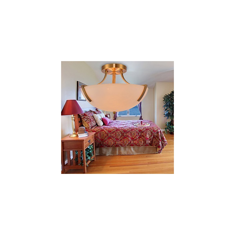 Lampada a sospensione rustica Lodge vintage mini in metallo dipinto, 3 luci E26/E27